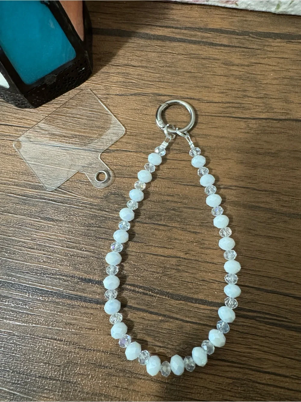 Bling Bling Crystal and White Phone/Key/Bag Chain #P1065